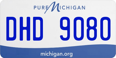 MI license plate DHD9080