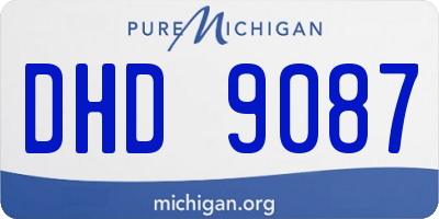 MI license plate DHD9087