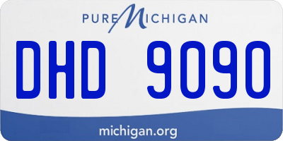 MI license plate DHD9090