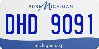 MI license plate DHD9091