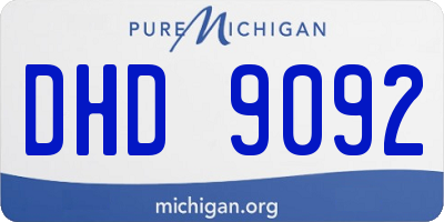 MI license plate DHD9092