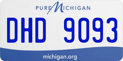 MI license plate DHD9093