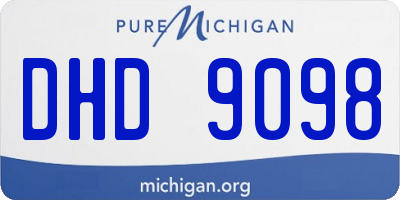 MI license plate DHD9098