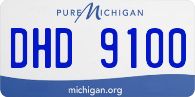 MI license plate DHD9100