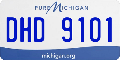 MI license plate DHD9101