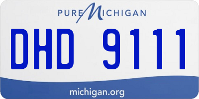 MI license plate DHD9111