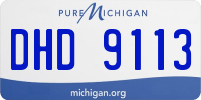 MI license plate DHD9113