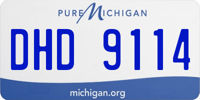 MI license plate DHD9114