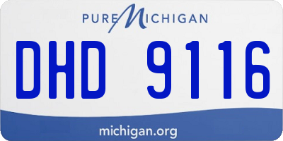 MI license plate DHD9116