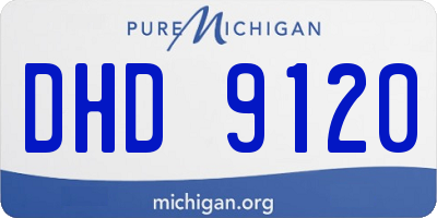 MI license plate DHD9120
