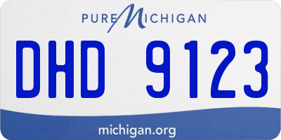 MI license plate DHD9123