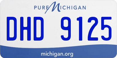 MI license plate DHD9125
