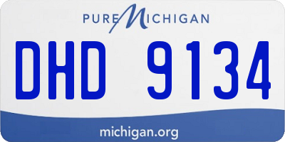 MI license plate DHD9134