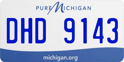 MI license plate DHD9143