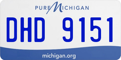 MI license plate DHD9151