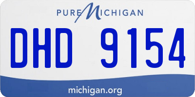 MI license plate DHD9154