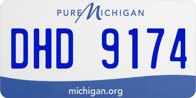 MI license plate DHD9174