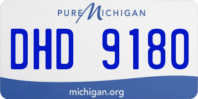 MI license plate DHD9180