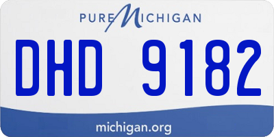 MI license plate DHD9182