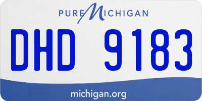 MI license plate DHD9183