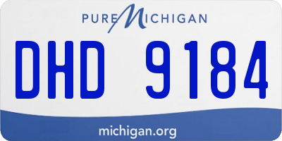 MI license plate DHD9184