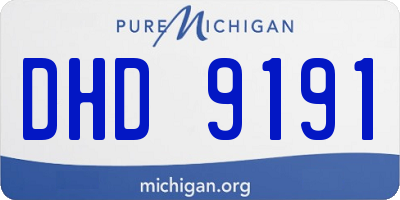 MI license plate DHD9191