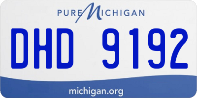MI license plate DHD9192