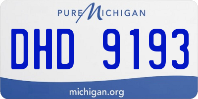 MI license plate DHD9193