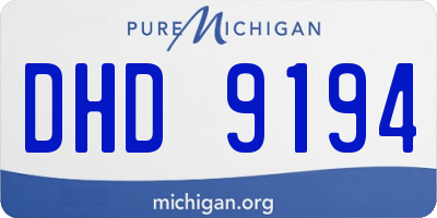 MI license plate DHD9194