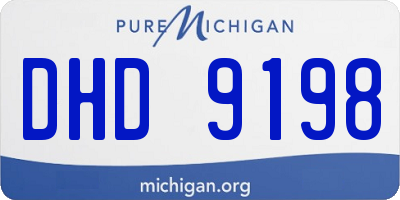 MI license plate DHD9198