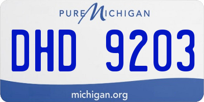 MI license plate DHD9203