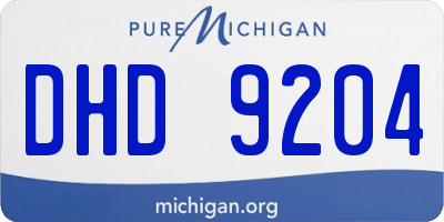 MI license plate DHD9204