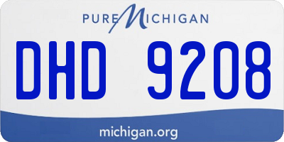 MI license plate DHD9208