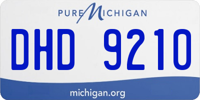 MI license plate DHD9210