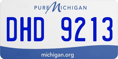 MI license plate DHD9213