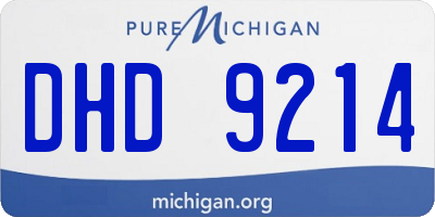 MI license plate DHD9214
