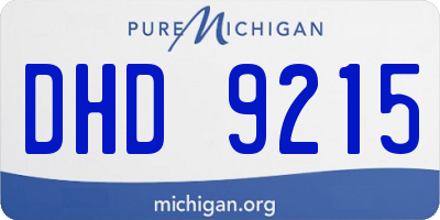 MI license plate DHD9215