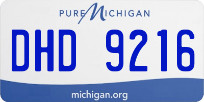 MI license plate DHD9216
