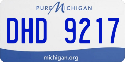 MI license plate DHD9217