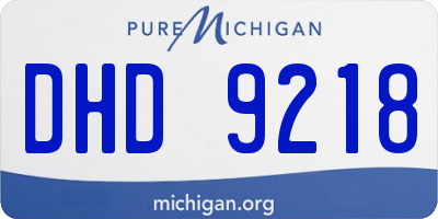 MI license plate DHD9218