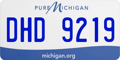 MI license plate DHD9219