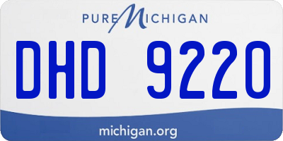 MI license plate DHD9220
