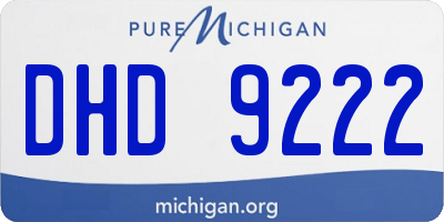 MI license plate DHD9222