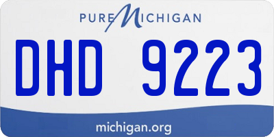 MI license plate DHD9223