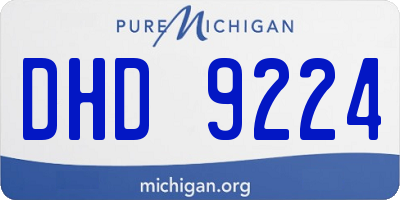 MI license plate DHD9224