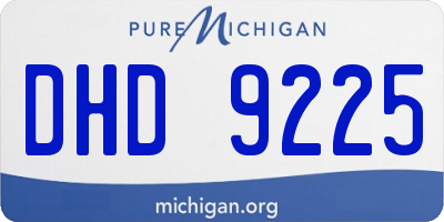 MI license plate DHD9225