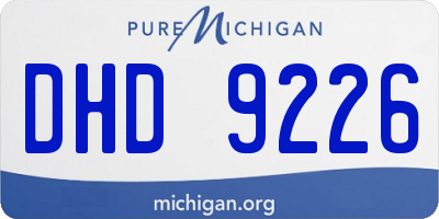 MI license plate DHD9226