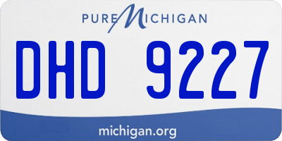 MI license plate DHD9227