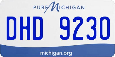 MI license plate DHD9230