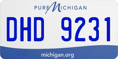MI license plate DHD9231